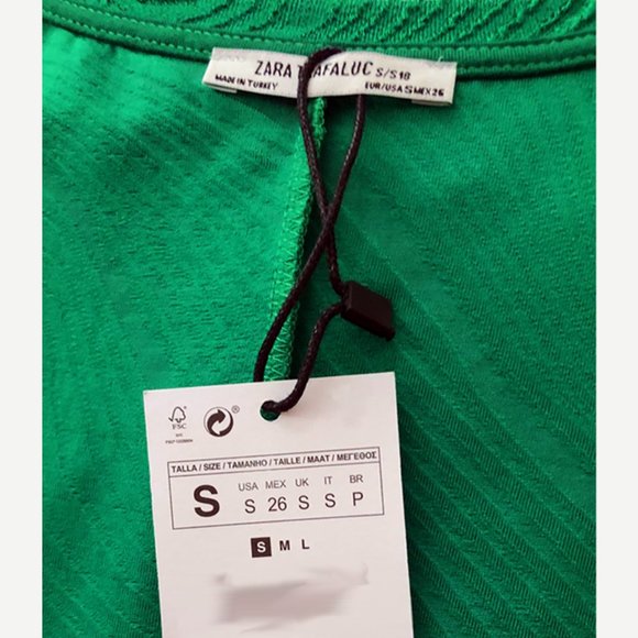 Zara - Jacquard Shift Short Sleeve Dress - Picture 8 of 8